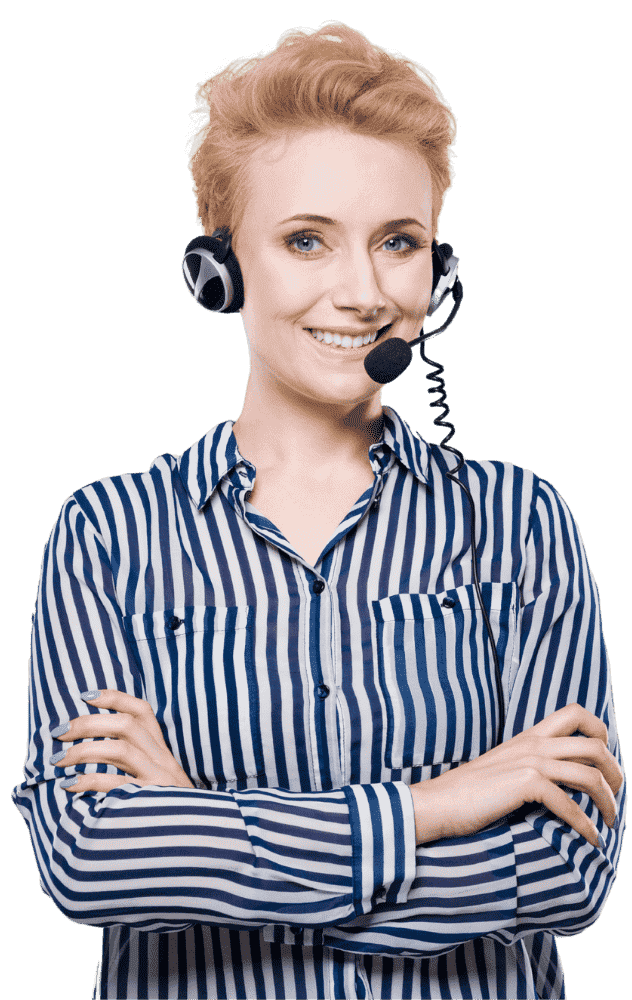 femme travaillant dans un centre d'appels